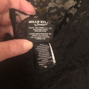 Hello Kitty Black Lace dress with Tulle under